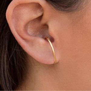 Cuff Huggie Hoop Earrings 925 sterling